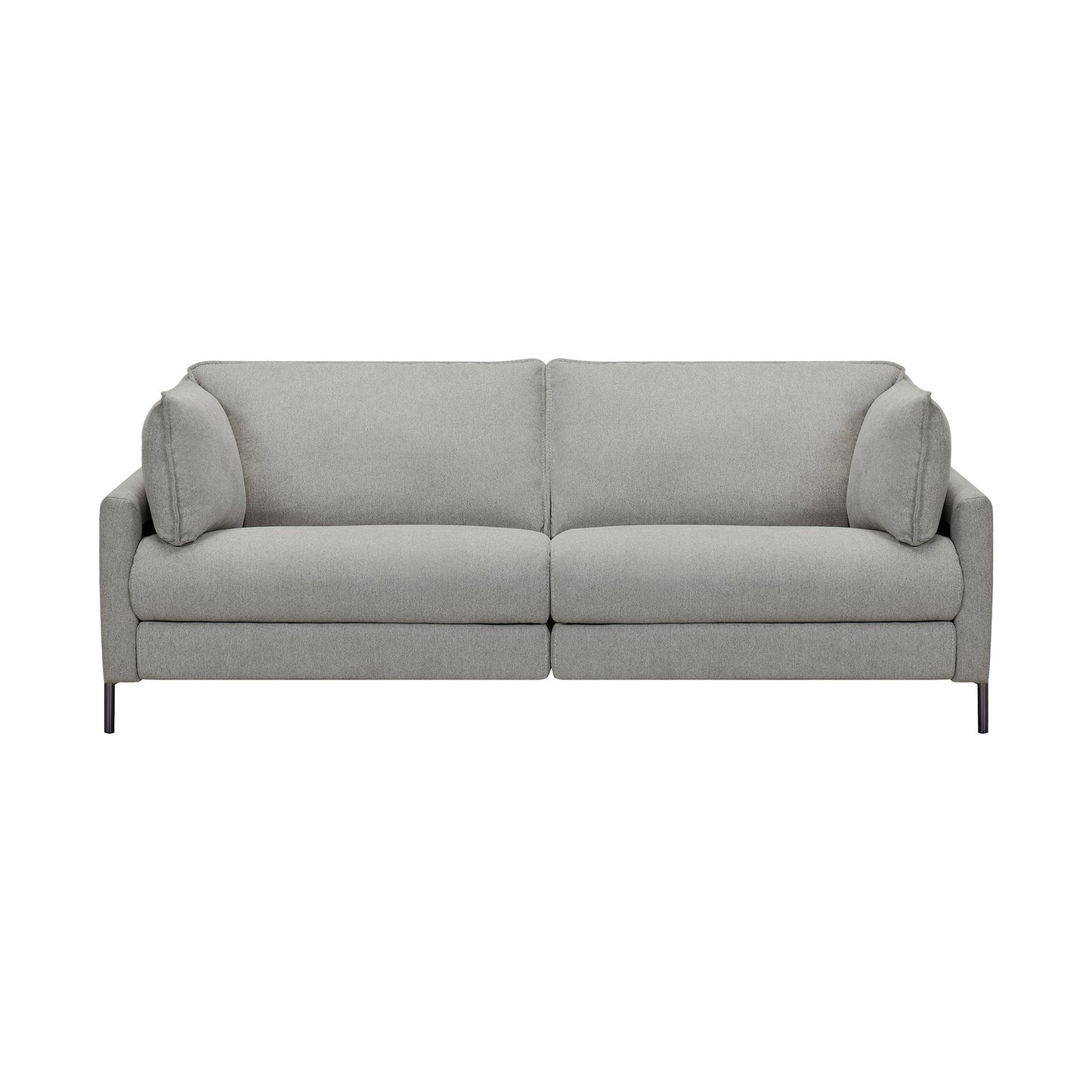 Juliett 80" Modern Gray Fabric Sofa with Power Footrest