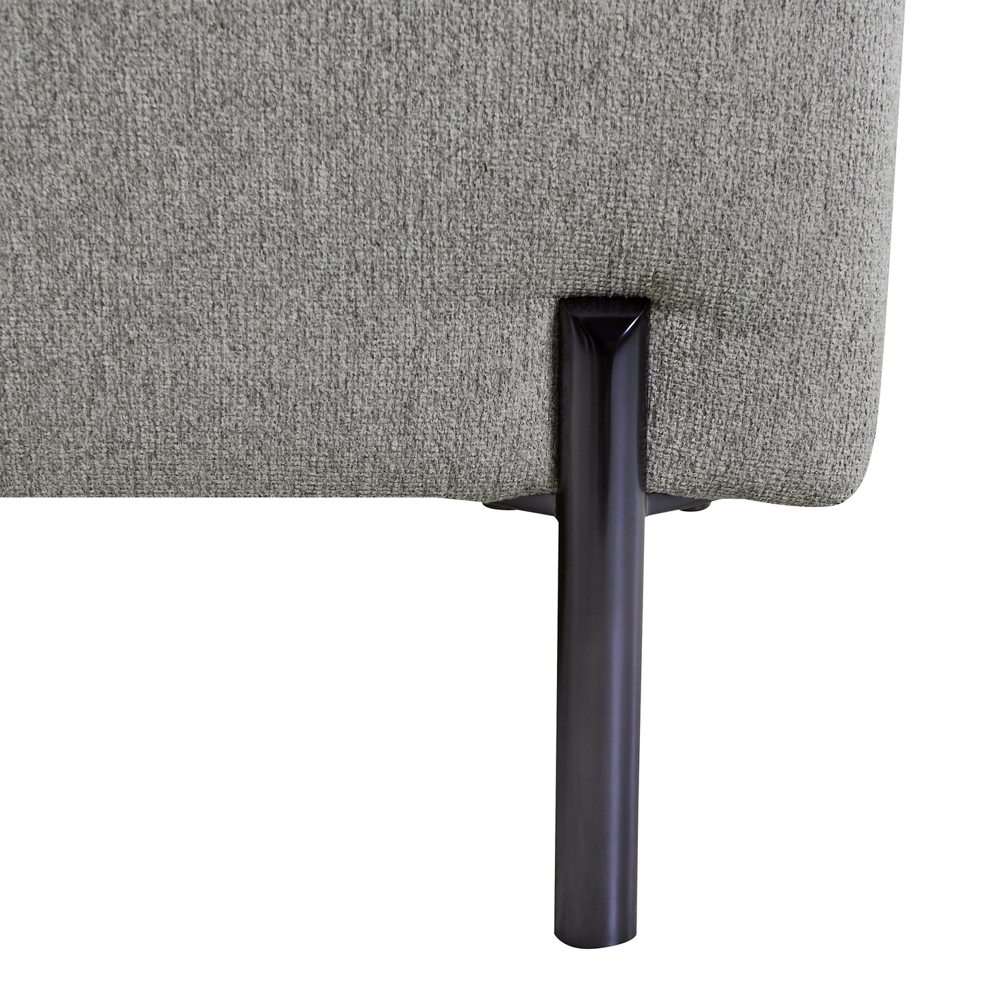 Juliett 80" Modern Gray Fabric Sofa with Power Footrest