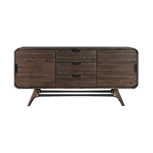 Kendra 3 Drawer Sideboard Buffet in Brown Acacia Wood