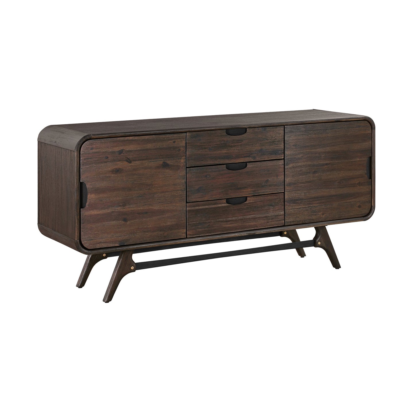 Kendra 3 Drawer Sideboard Buffet in Brown Acacia Wood