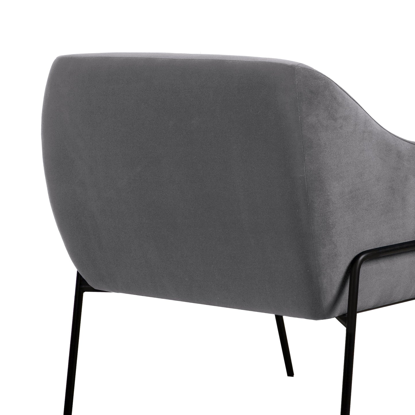 Karen Gray Velvet Modern Accent Chair