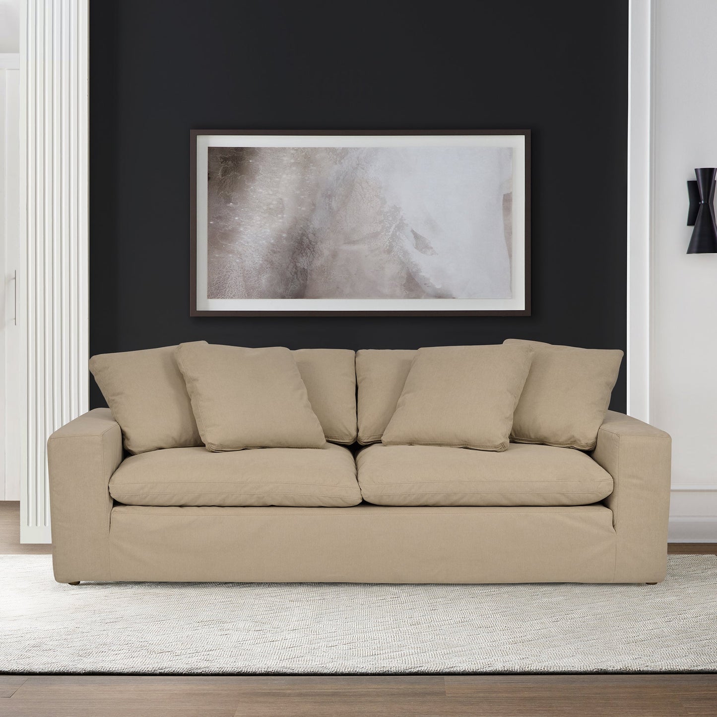 Liberty 96.5" Upholstered Sofa in Sahara Brown