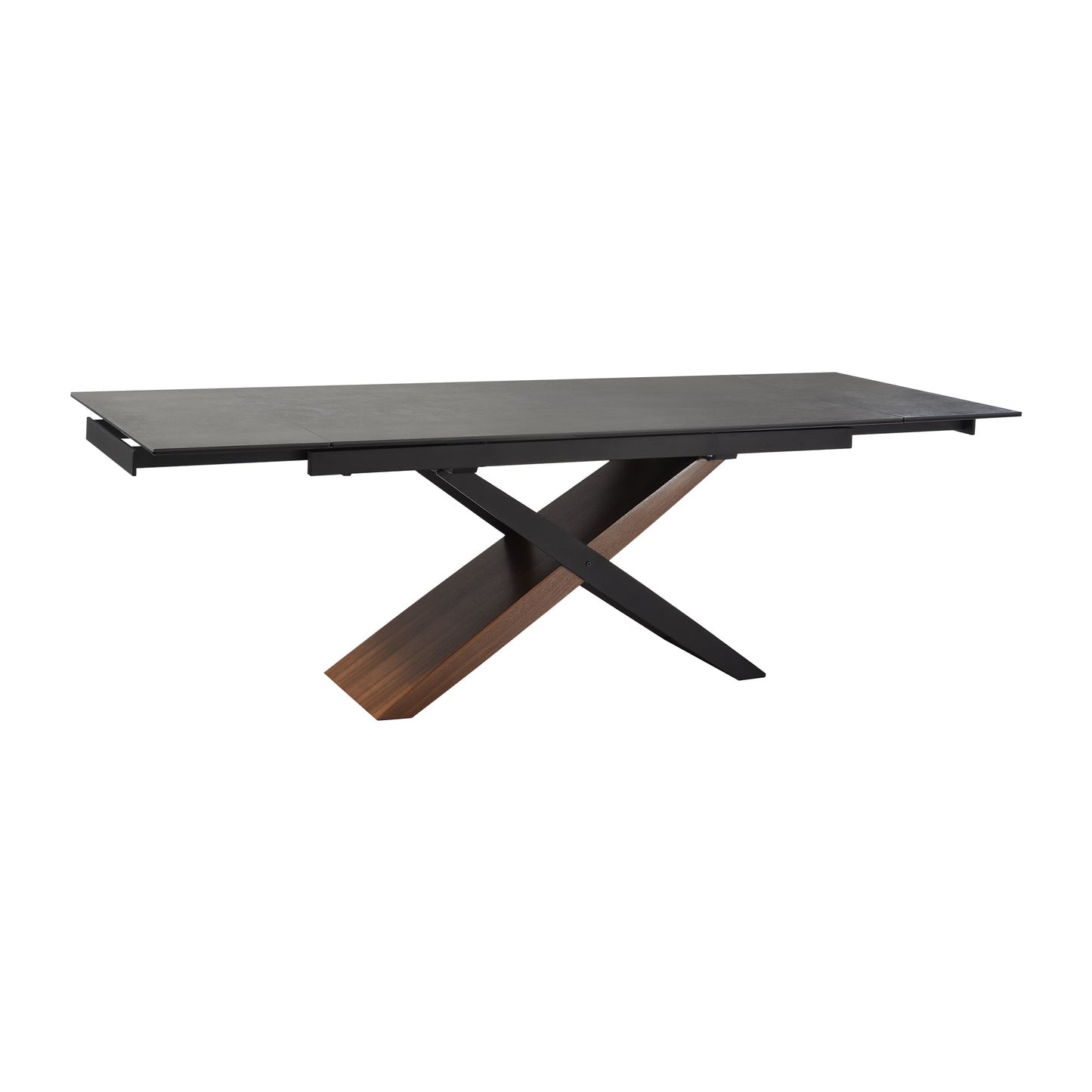 Milena Extendable Dining Table in Stone and Wood