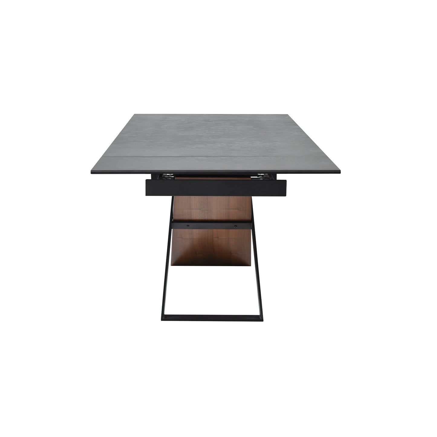 Milena Extendable Dining Table in Stone and Wood