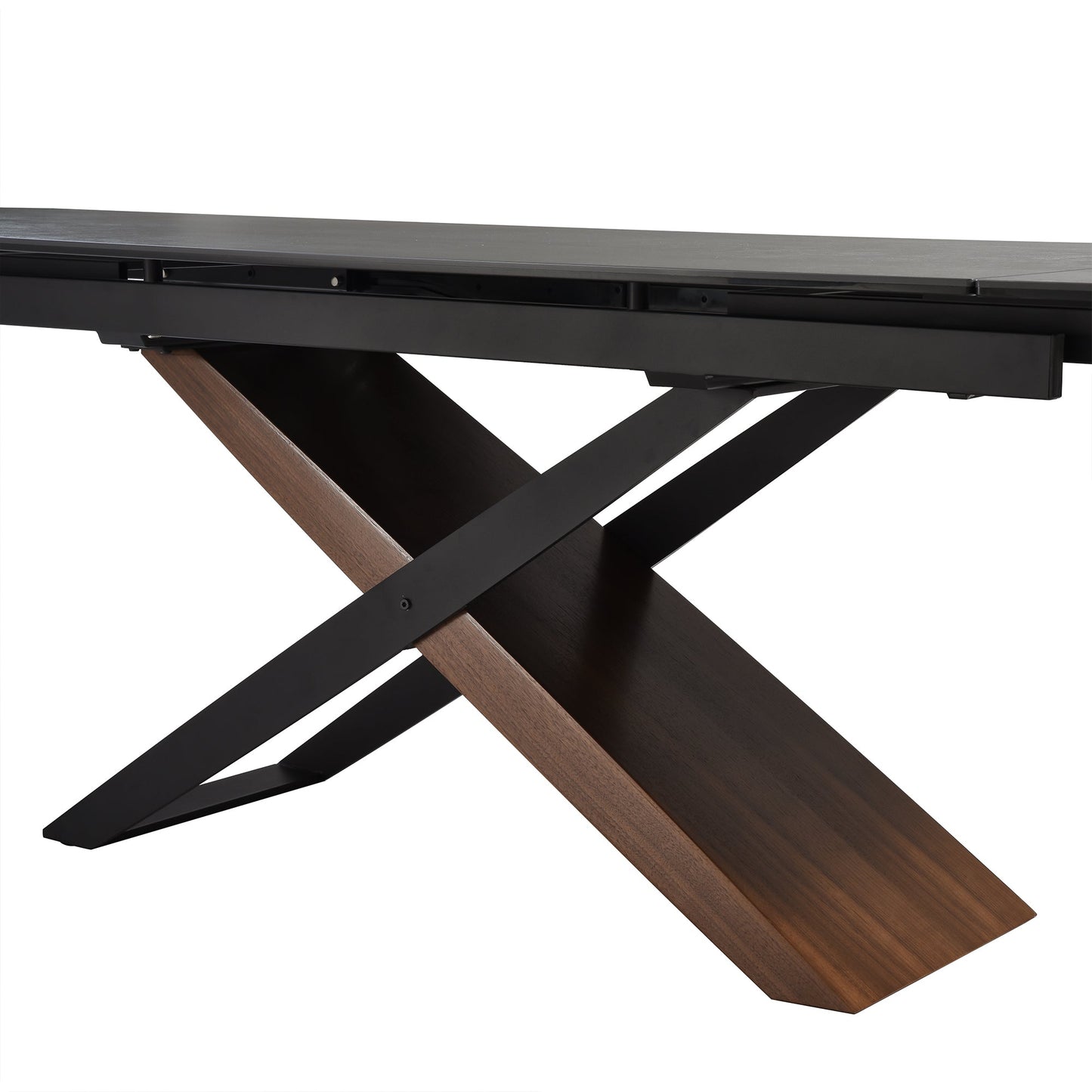 Milena Extendable Dining Table in Stone and Wood