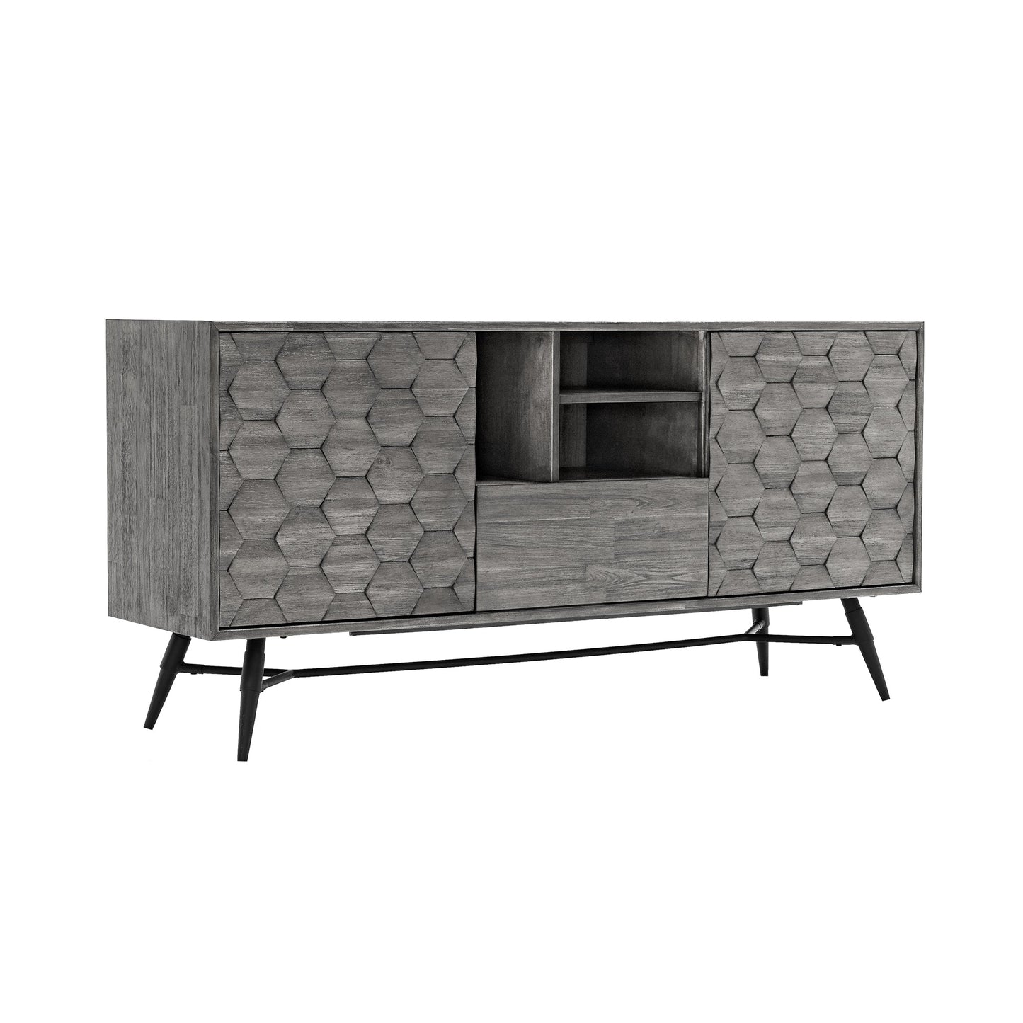 Makena Sideboard Buffet in Gray Acacia Wood