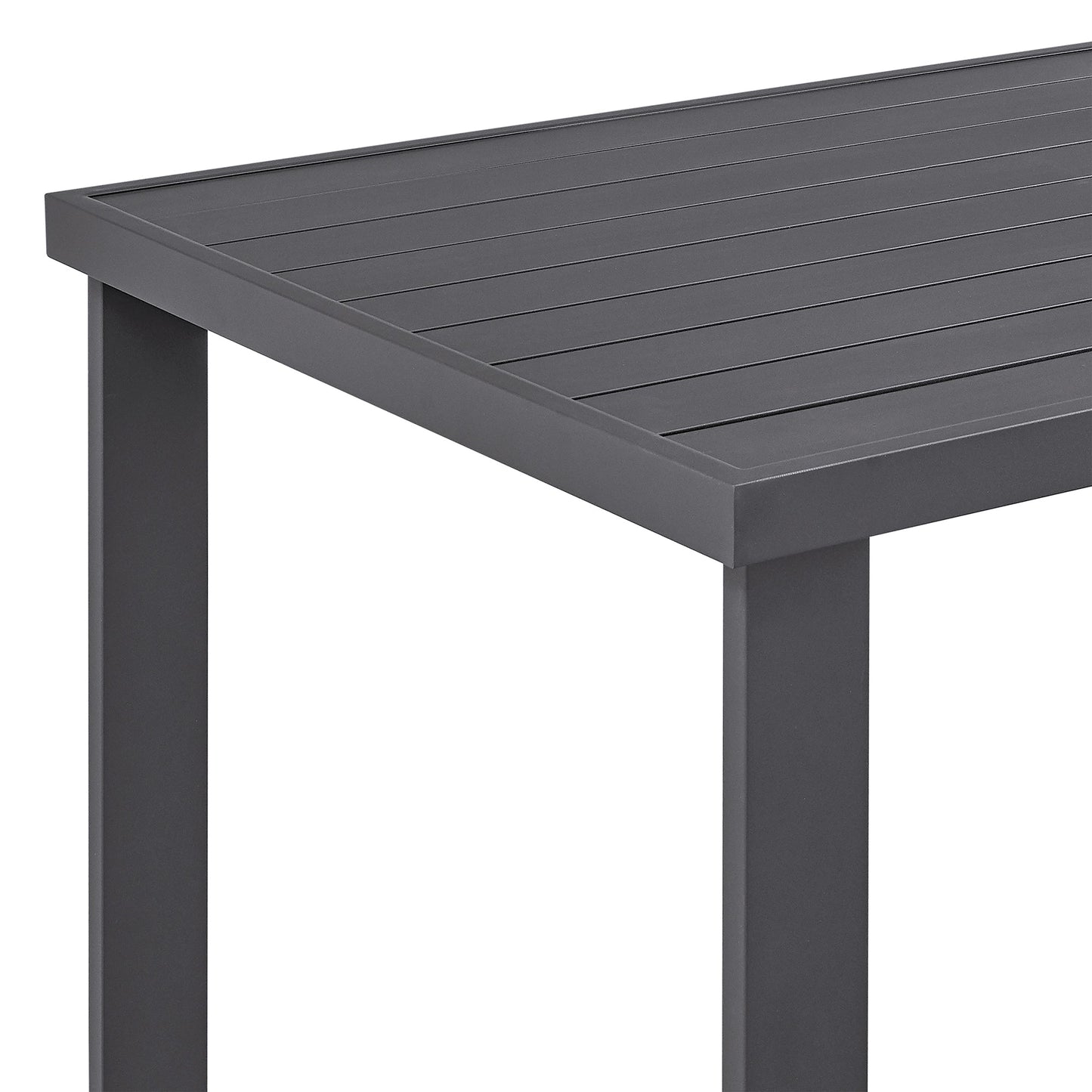 Menorca Outdoor Patio Bar Height Dining Table in Aluminum