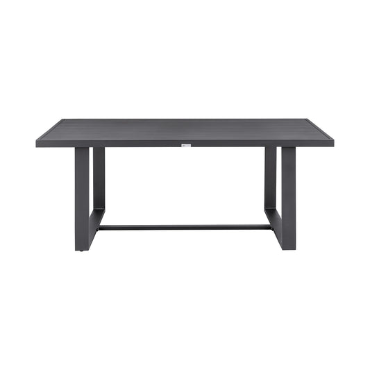 Menorca Outdoor Patio Dining Table in Aluminum