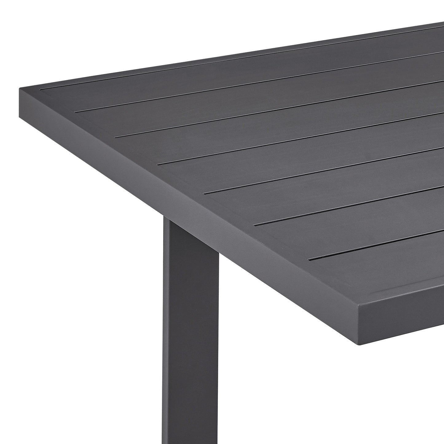 Menorca Outdoor Patio Dining Table in Aluminum