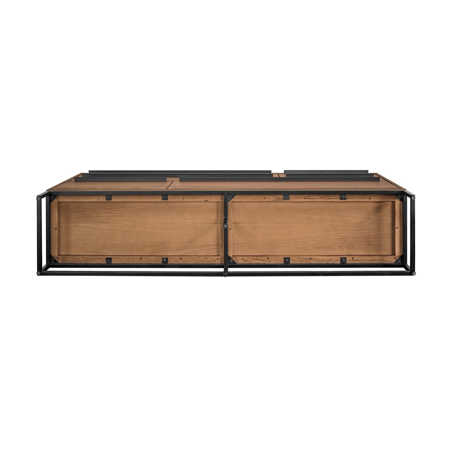 Nevada Rustic Oak Wood Sideboard In Balsamico