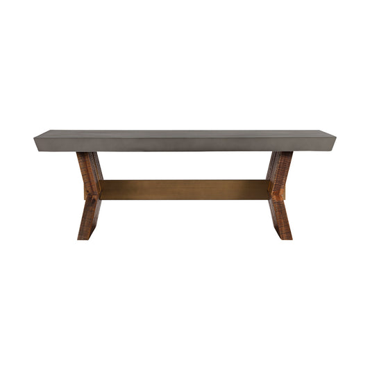 Picadilly Rectangle Dining Table in Acacia Wood and Concrete