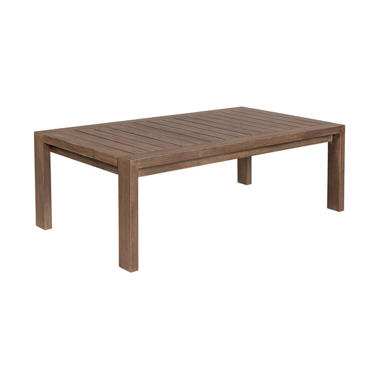 Relic Outdoor Patio Coffee Table in Weathered Eucalyptus Wood