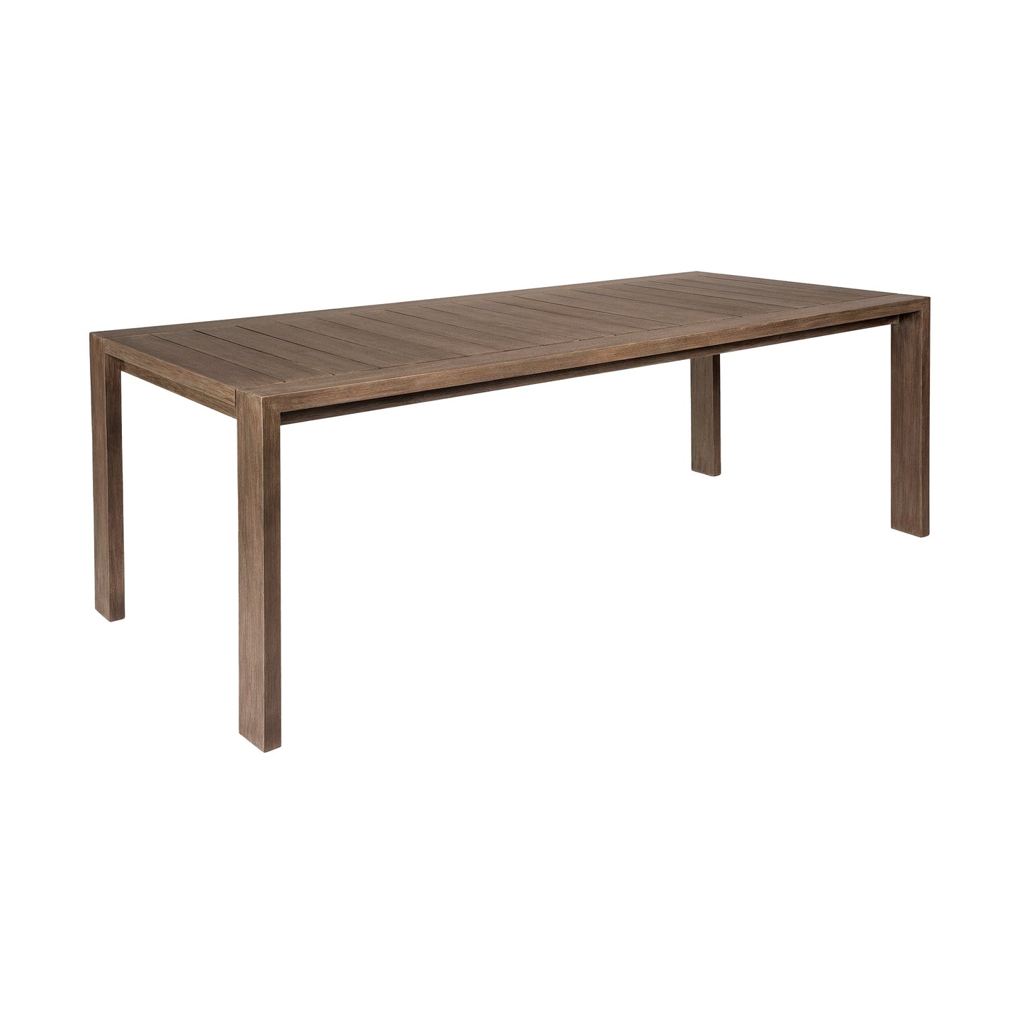 Relic Outdoor Patio Dining Table in Weathered Eucalyptus Wood