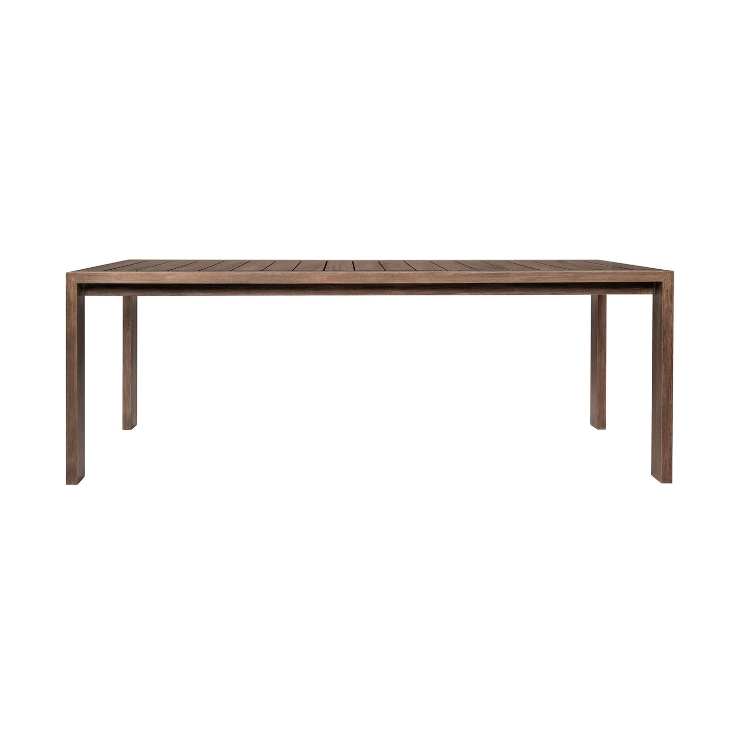 Relic Outdoor Patio Dining Table in Weathered Eucalyptus Wood