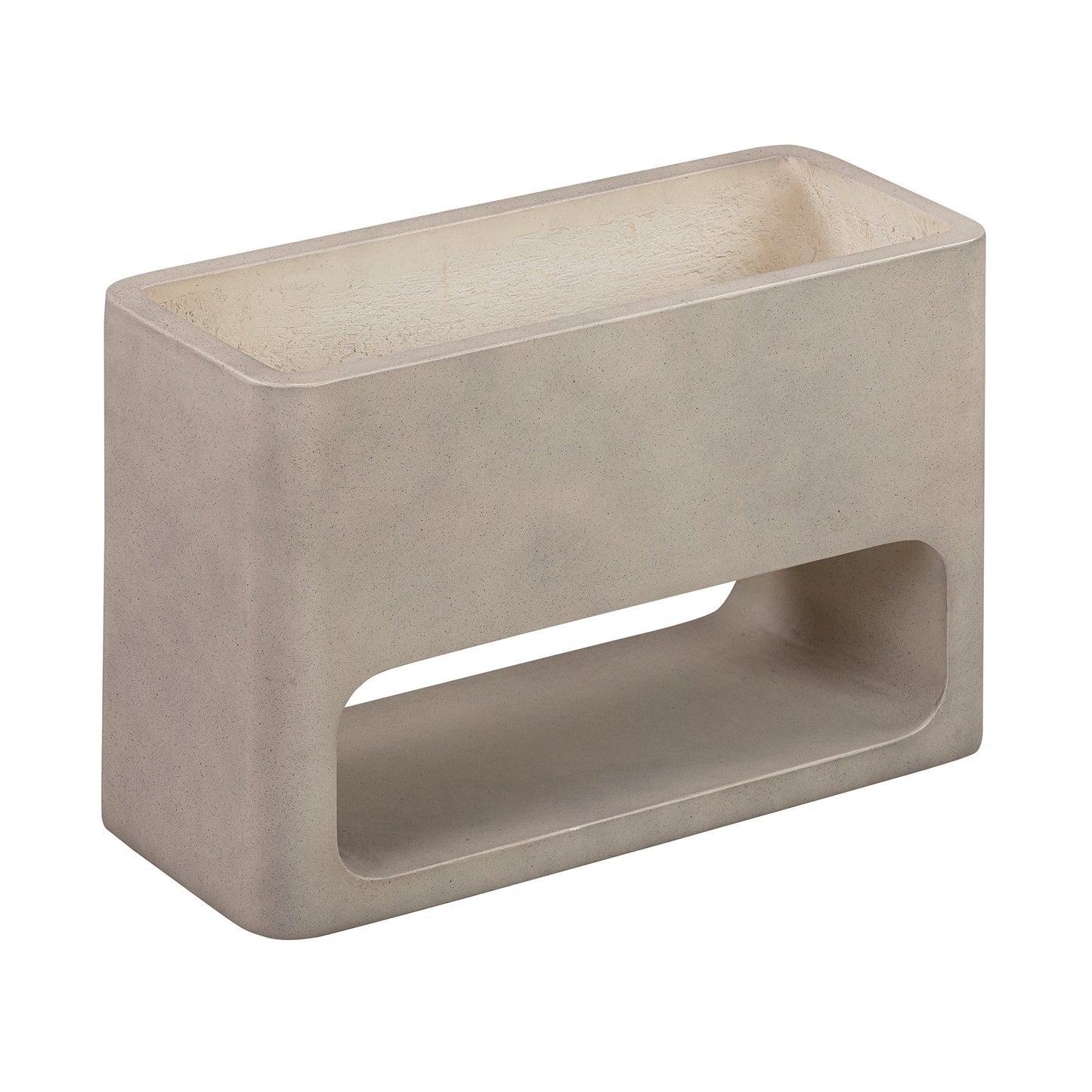 Sunstone Indoor or Outdoor Planter in White Concrete