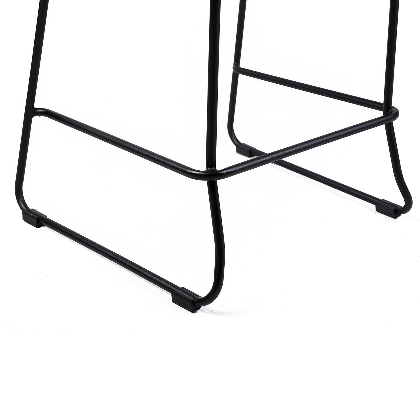 Shasta 30" Outdoor Metal and Black Rope Stackable Barstool - Set of 2