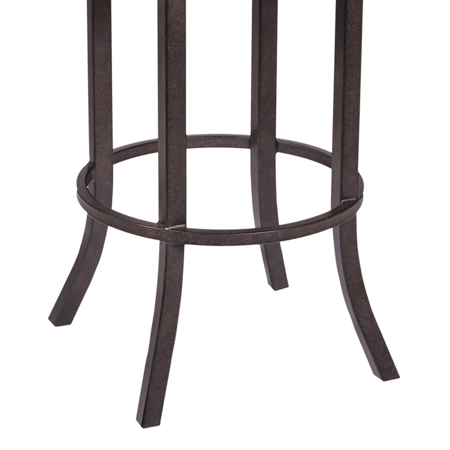 Tahiti 26" Arm Barstool in Auburn Bay finish with Brown Pu upholstery