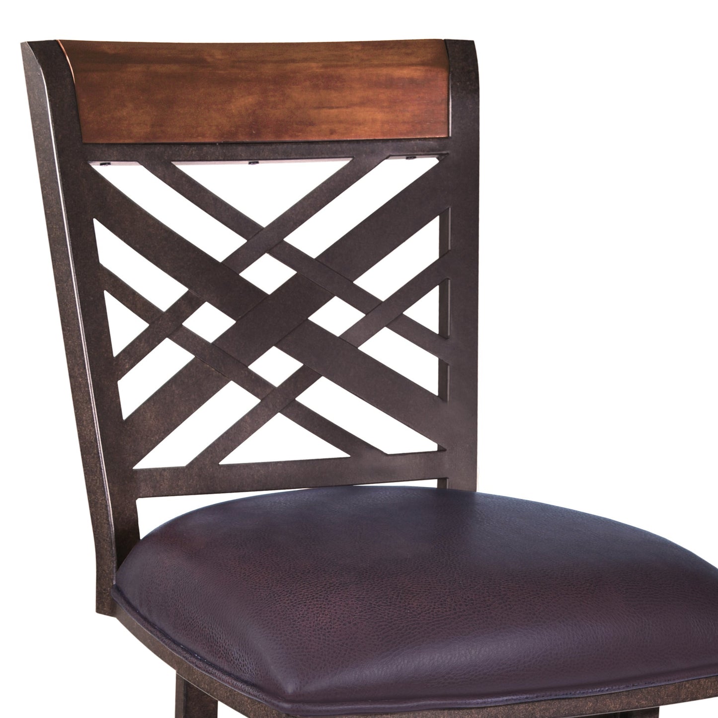 Tahiti 26" Barstool in Auburn Bay finish with Brown Pu upholstery