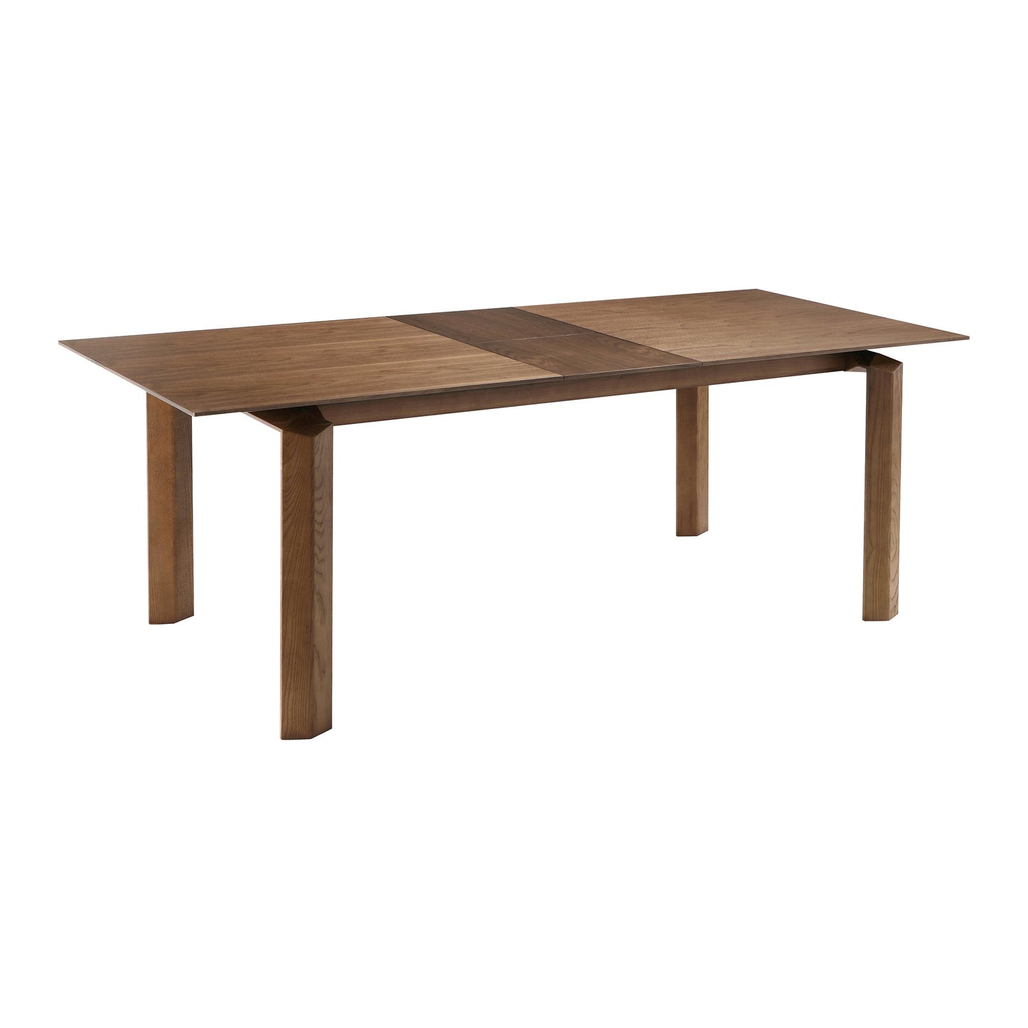 Treviso Mid-Century Extension Dining Table in Walnut Finish and Top