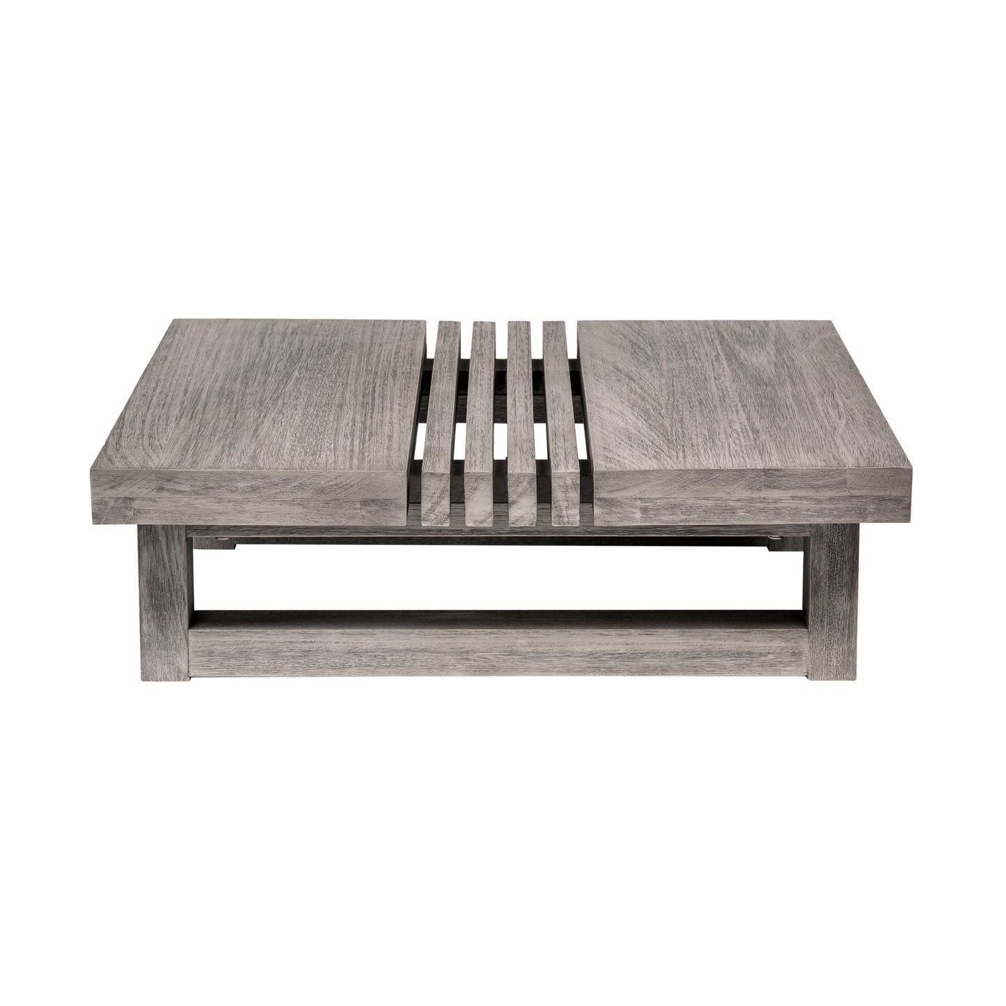 Vivid Outdoor Patio Coffee Table in Gray Eucalyptus Wood