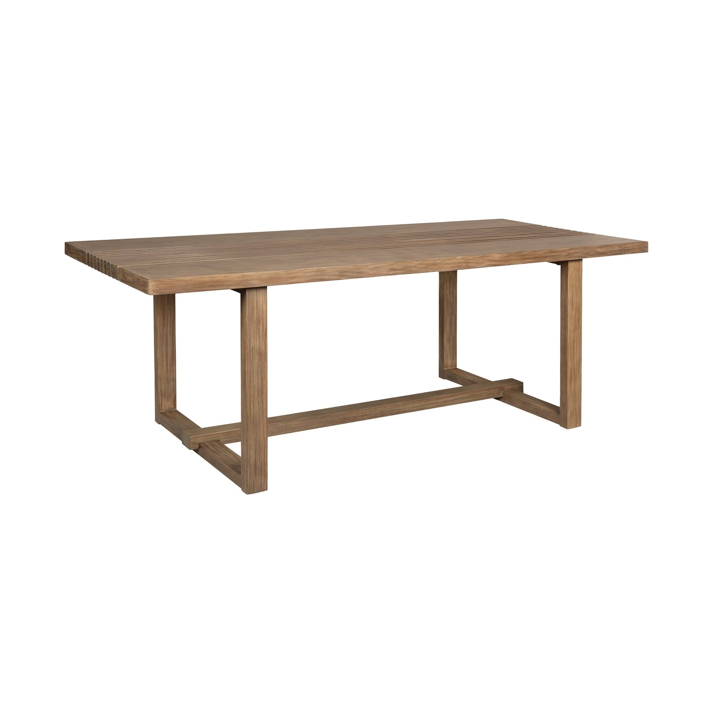 Vivid Outdoor Patio Dining Table in Light Eucalyptus Wood