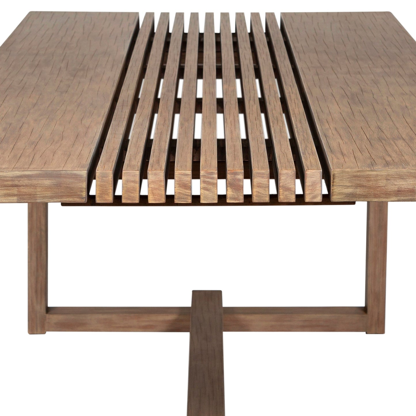 Vivid Outdoor Patio Dining Table in Light Eucalyptus Wood