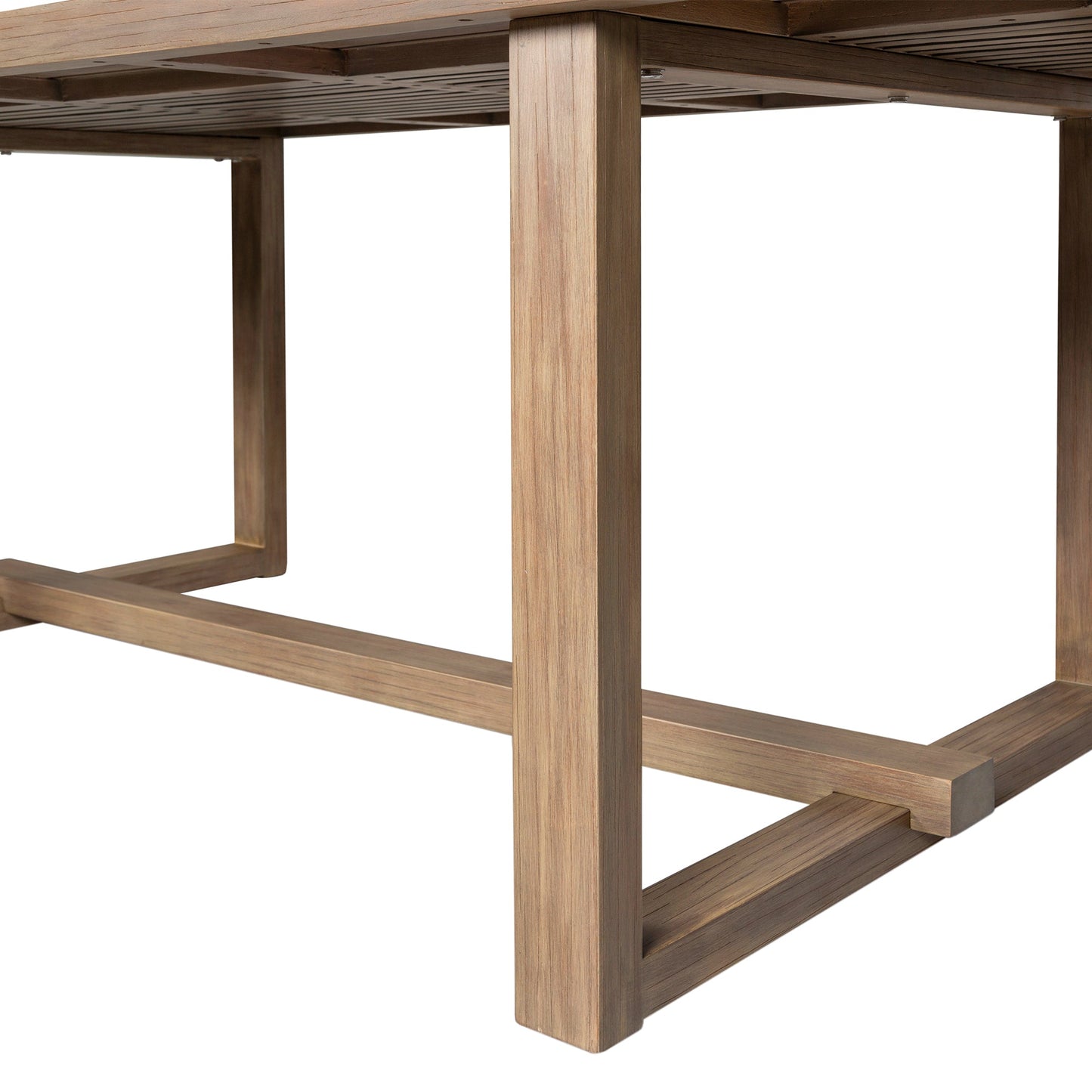 Vivid Outdoor Patio Dining Table in Light Eucalyptus Wood