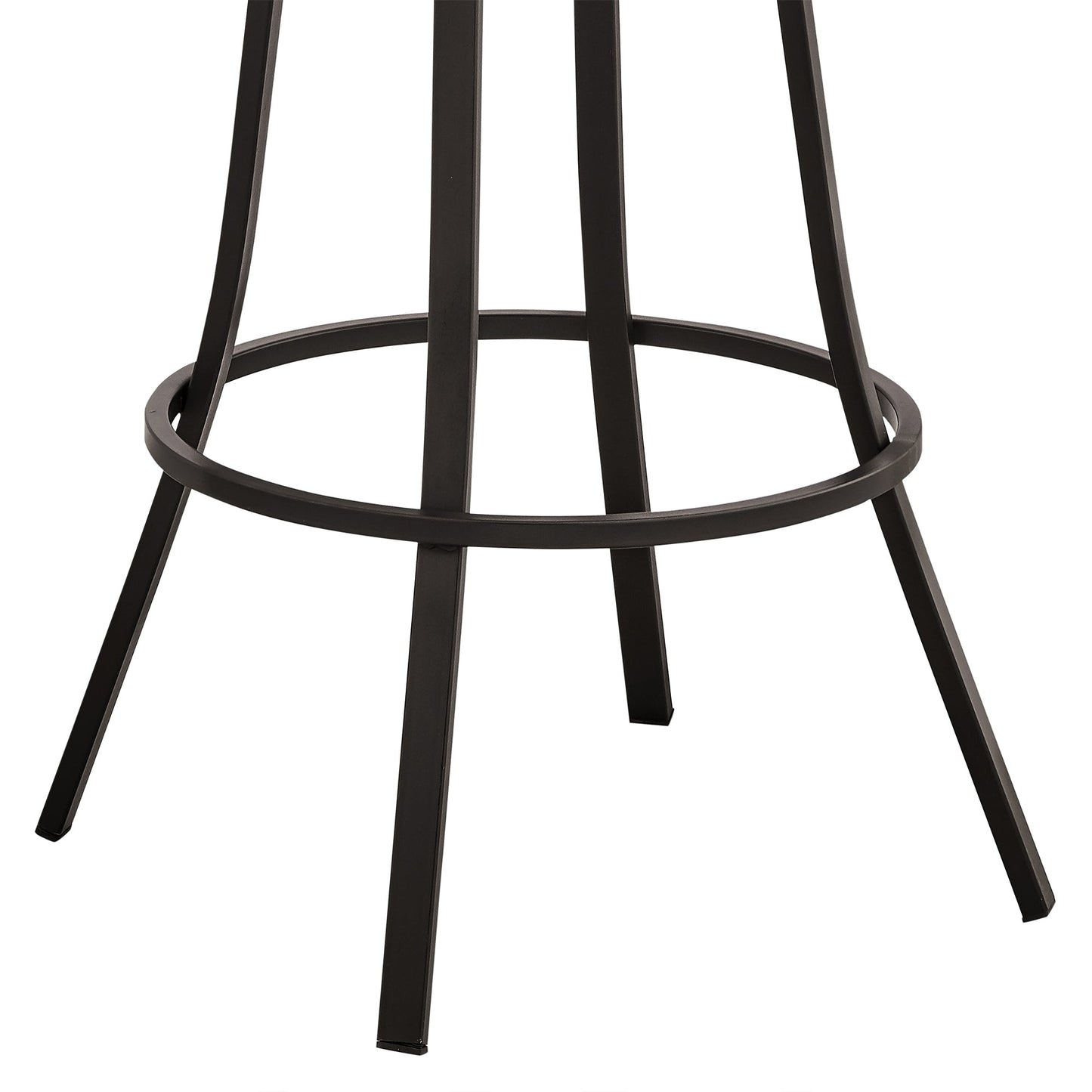 Valerie 26" Swivel Brown Faux Leather and Java Brown Metal Bar Stool