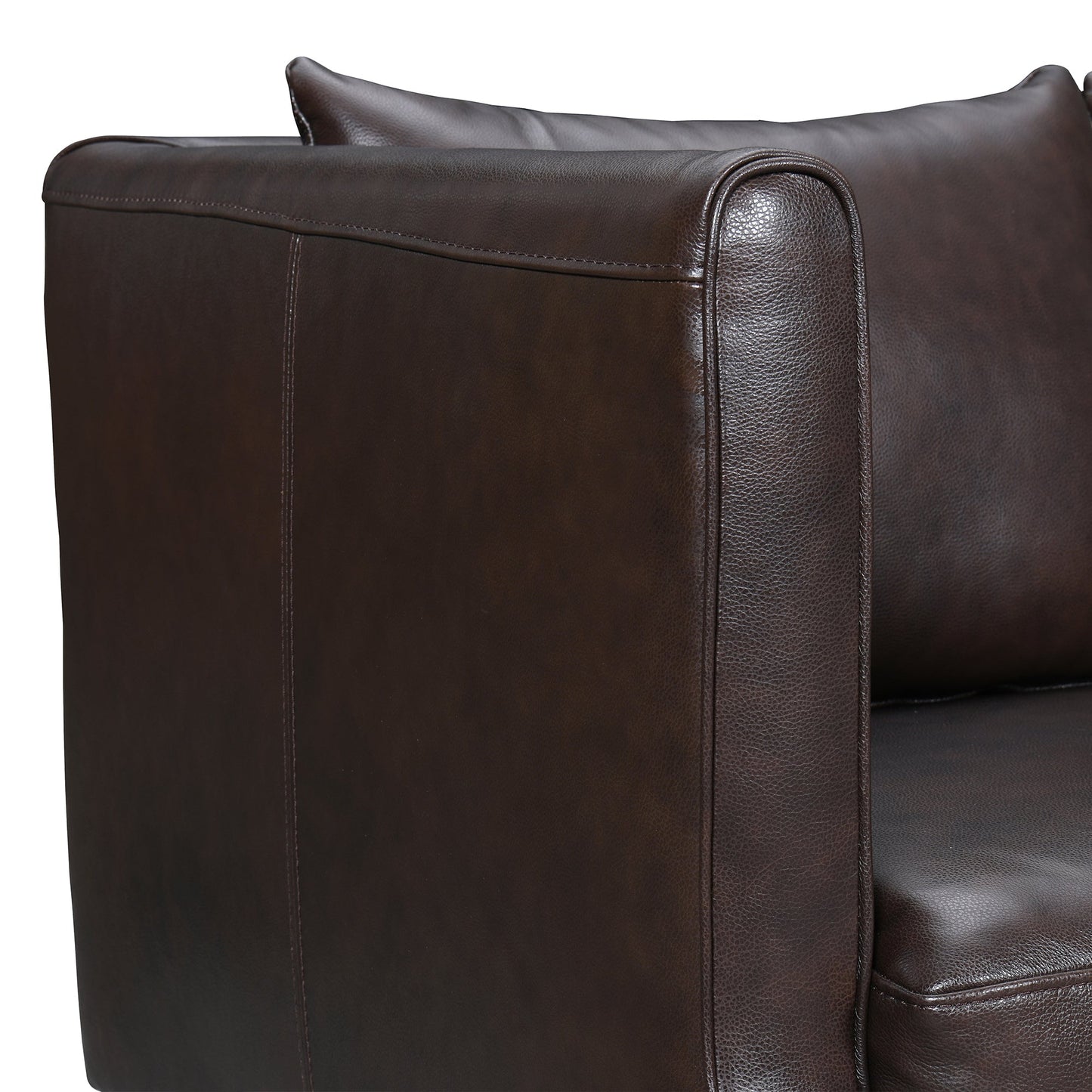 Vincenza 85" Dark Brown Leather Sofa