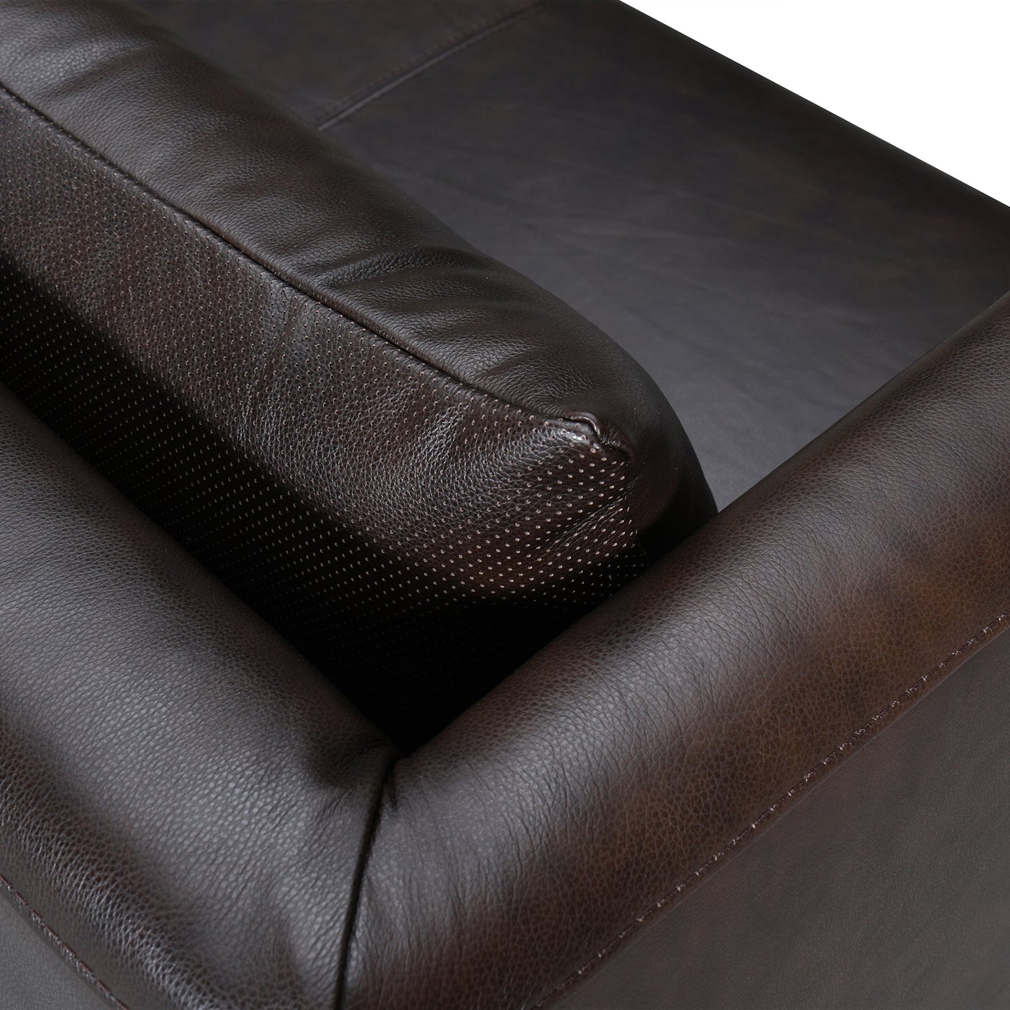 Vincenza 85" Dark Brown Leather Sofa