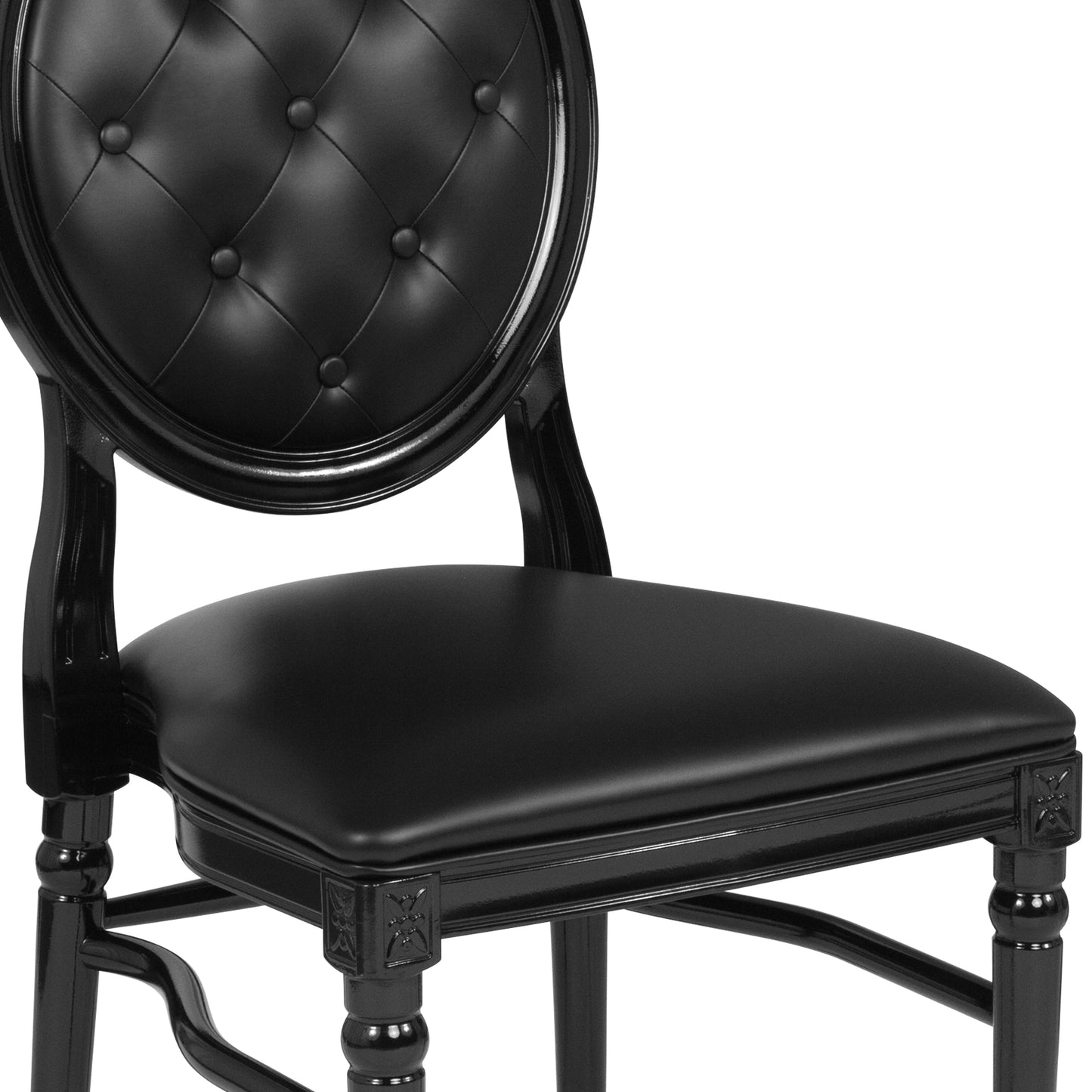 Tufted Black Dining Chair LE-B-B-T-MON-GG