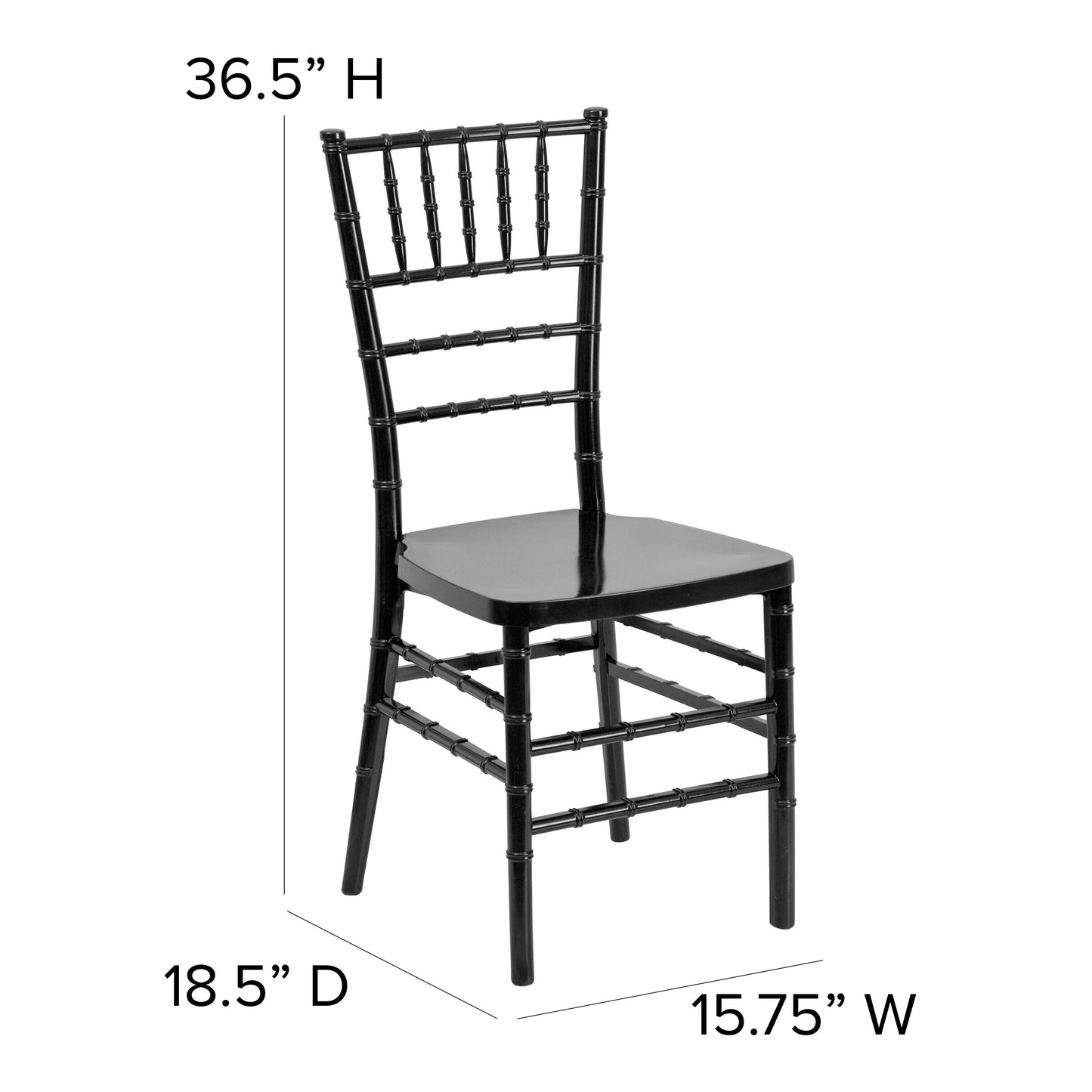 Black Resin Chiavari Chair LE-BLACK-GG