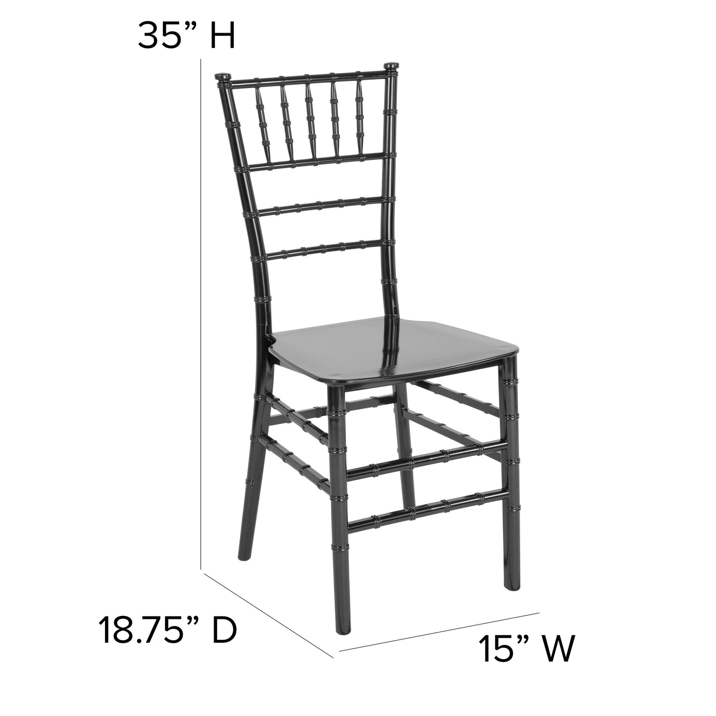 Black Resin Chiavari Chair LE-BLACK-M-GG