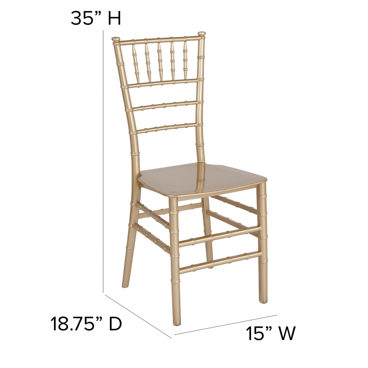 Gold Resin Chiavari Chair LE-GOLD-M-GG