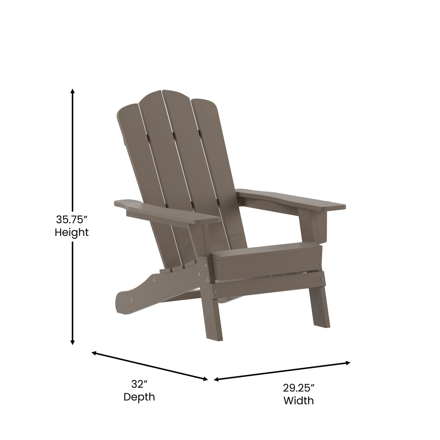 Brown Patio Chair - Cupholder LE-HMP-1044-10-BR-GG