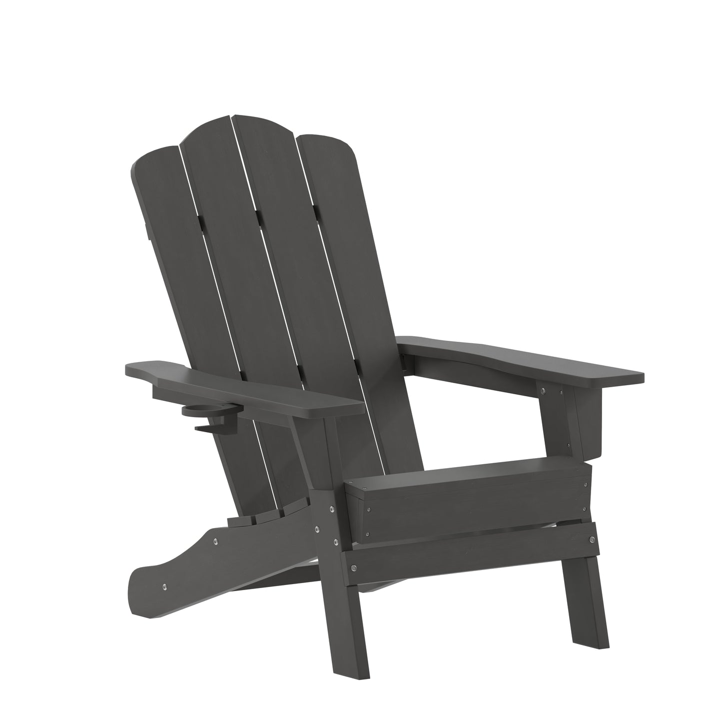 Gray Patio Chair - Cupholder LE-HMP-1044-10-GY-GG