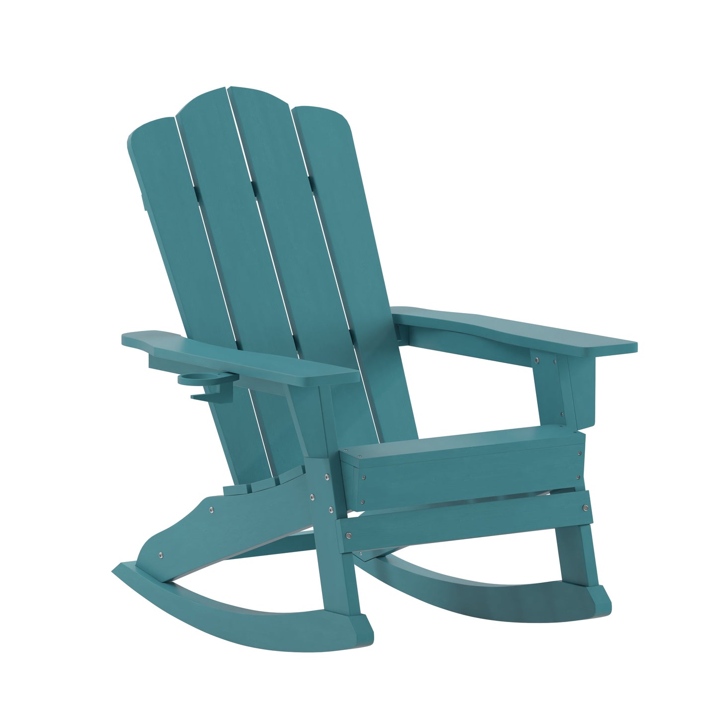 Blue Rocking Chair-Cupholder LE-HMP-1044-31-BL-GG