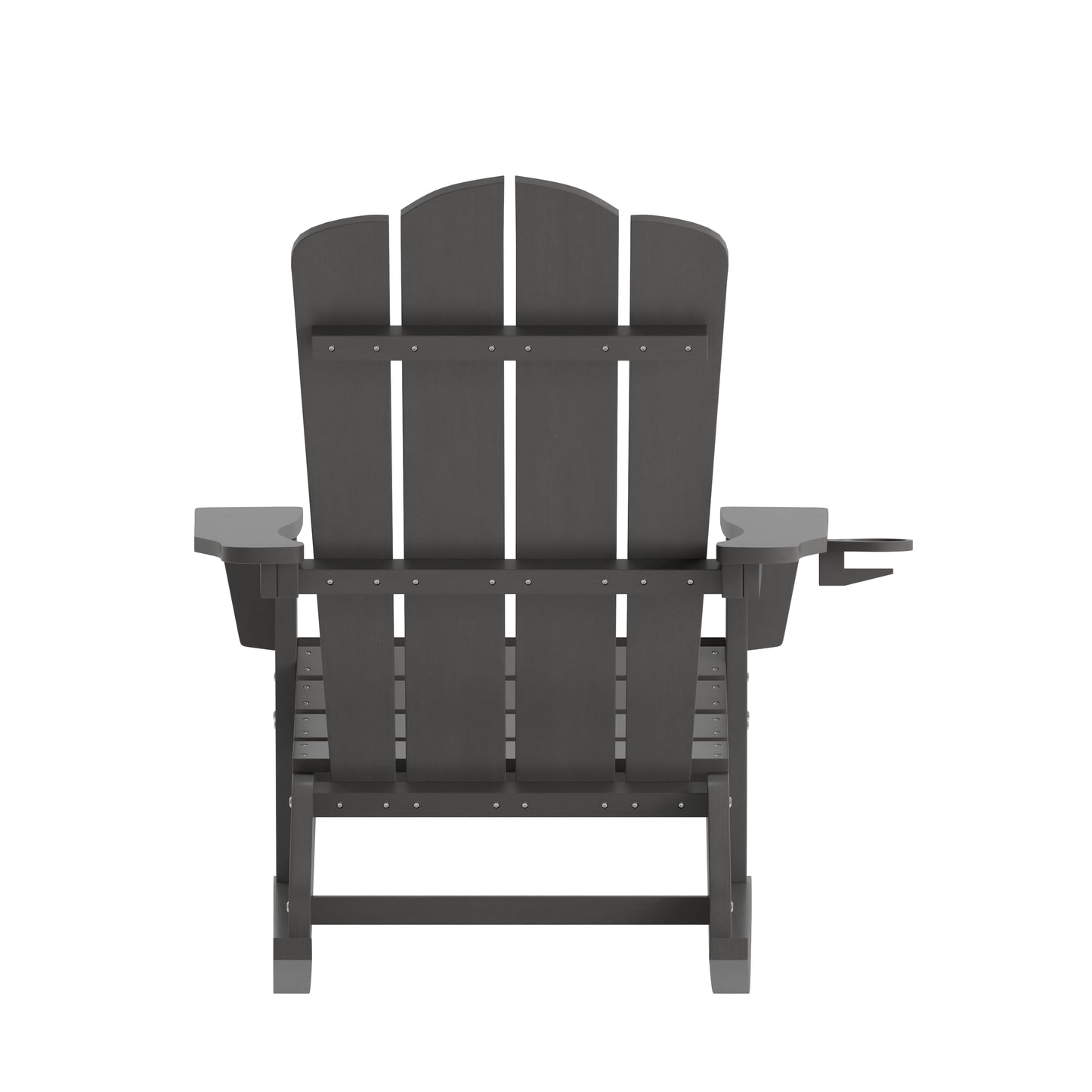 Gray Rocking Chair-Cupholder LE-HMP-1044-31-GY-GG