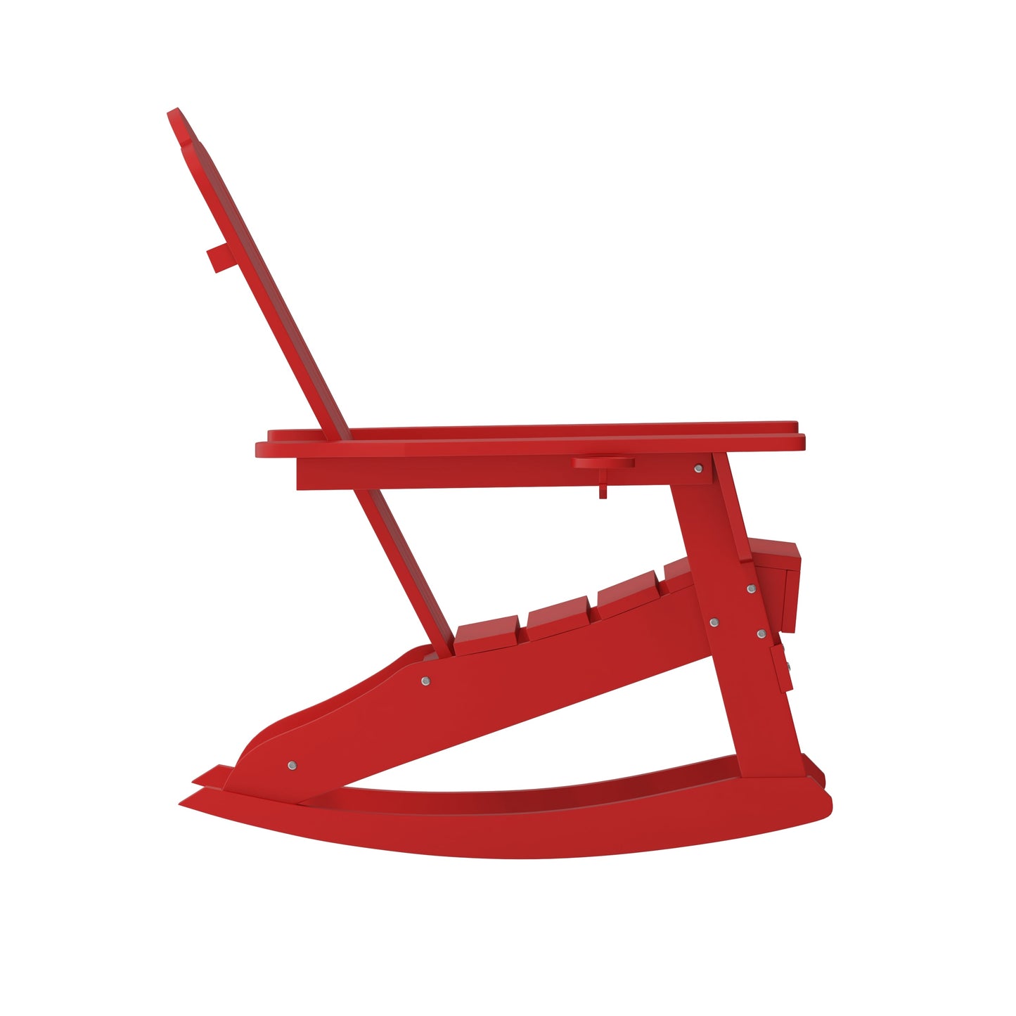 Red Rocking Chair-Cupholder LE-HMP-1044-31-RD-GG