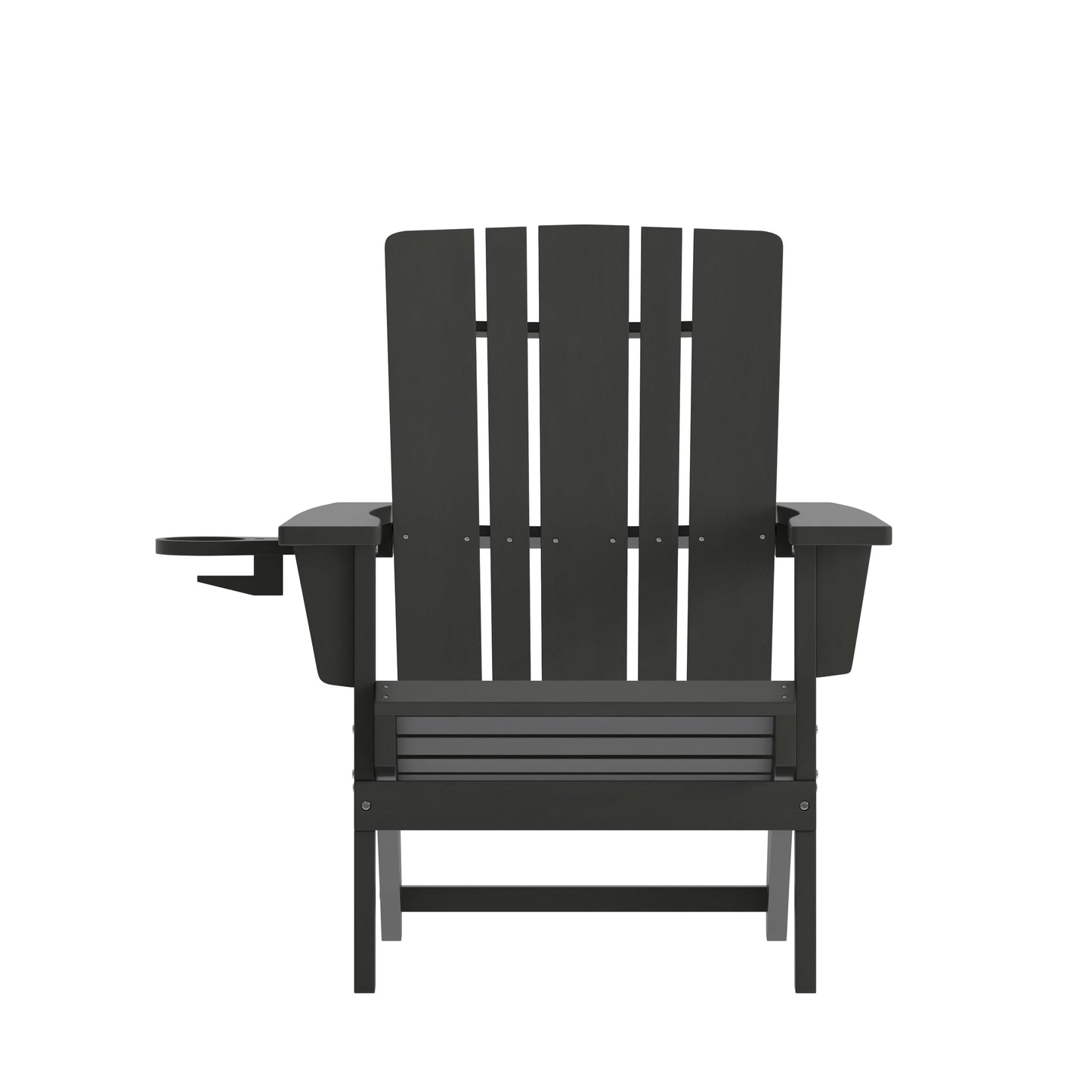 Black Patio Chair - Cupholder LE-HMP-1045-10-BK-GG