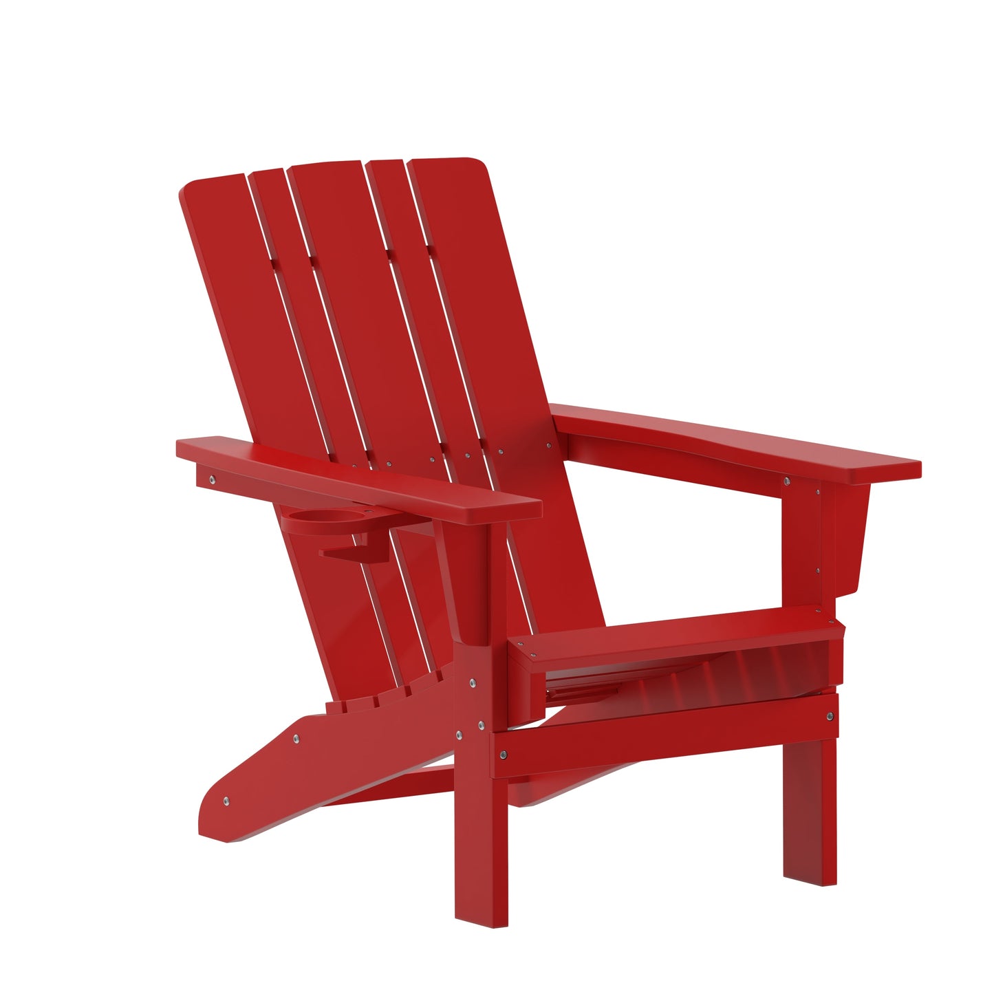 Red Patio Chair - Cupholder LE-HMP-1045-10-RD-GG