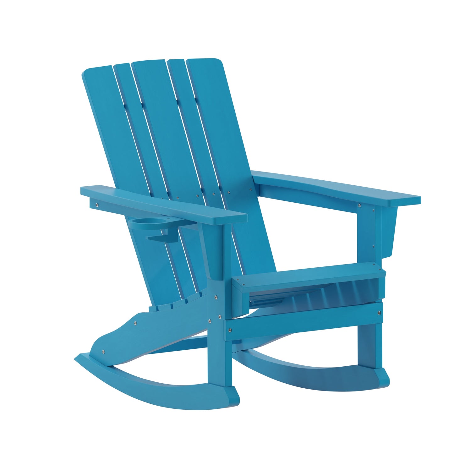 Blue Rocking Chair-Cupholder LE-HMP-1045-31-BL-GG