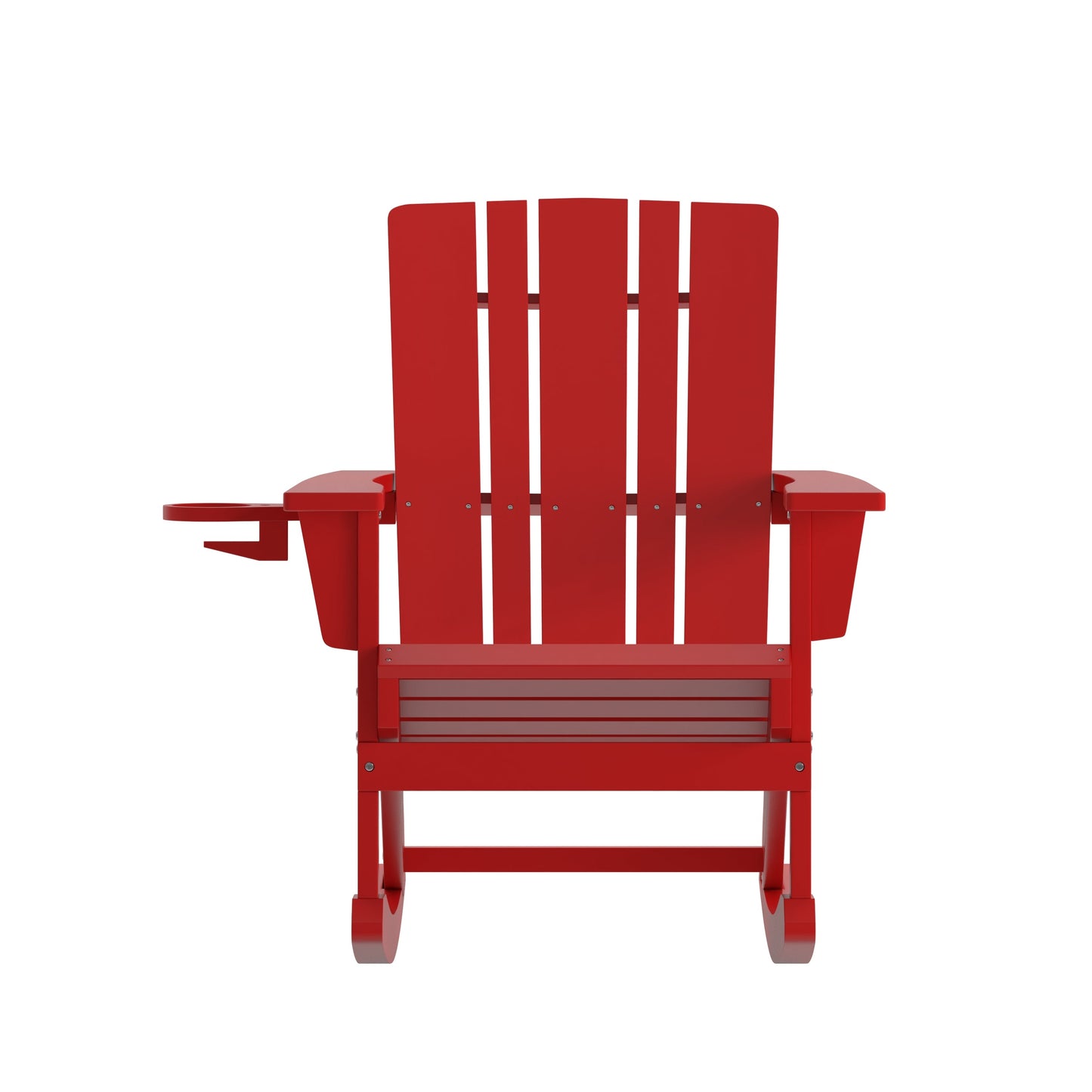 Red Rocking Chair-Cupholder LE-HMP-1045-31-RD-GG