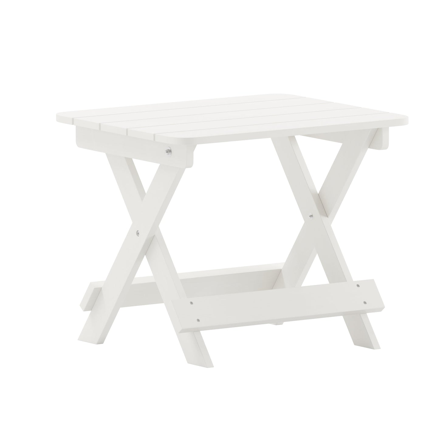 White Folding Adirondack Table LE-HMP-2012-1620H-WT-GG