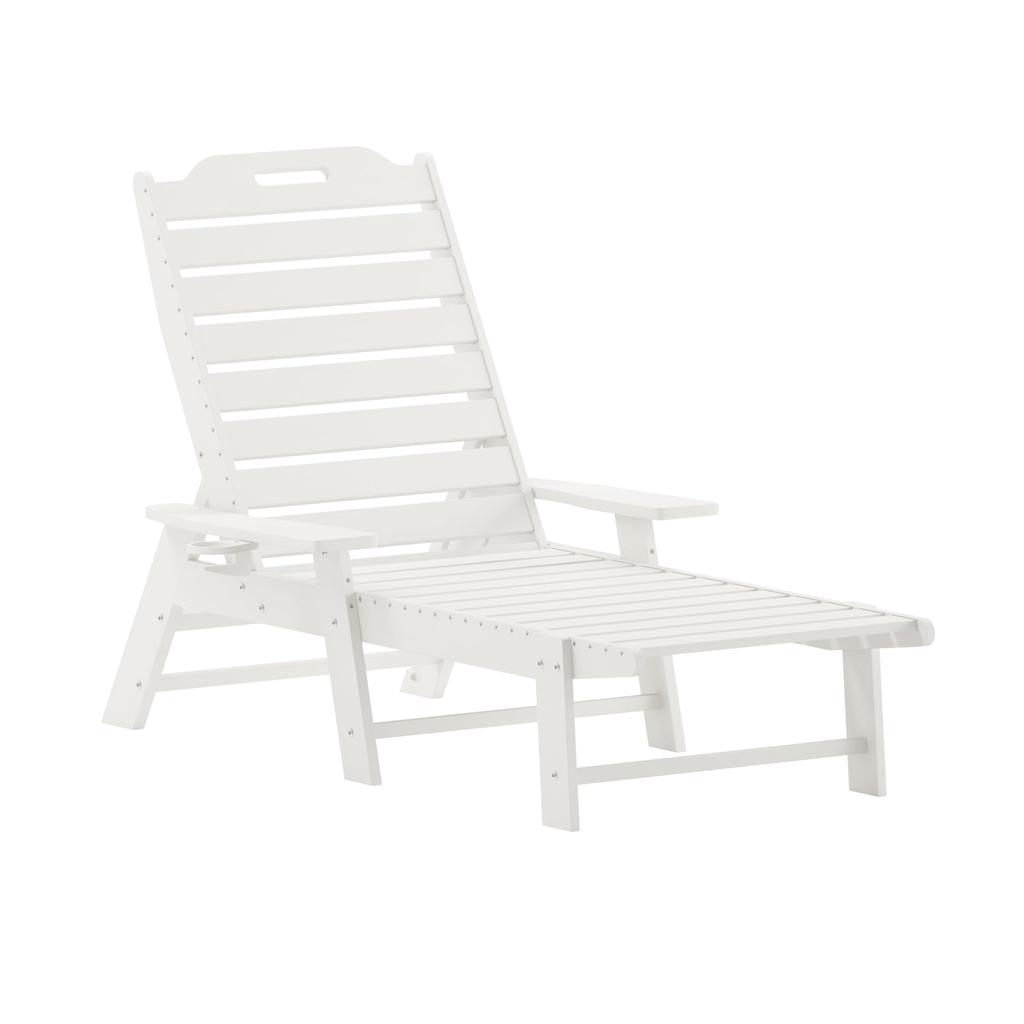 White Adjustable Lounge Chair LE-HMP-2017-414-WT-GG