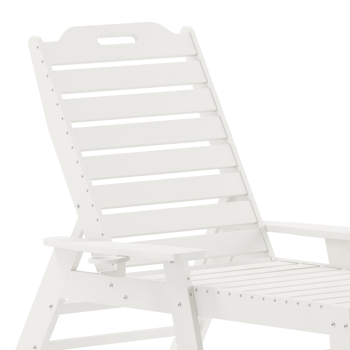 White Adjustable Lounge Chair LE-HMP-2017-414-WT-GG