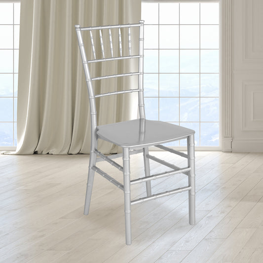 Silver Resin Chiavari Chair LE-SILVER-M-GG