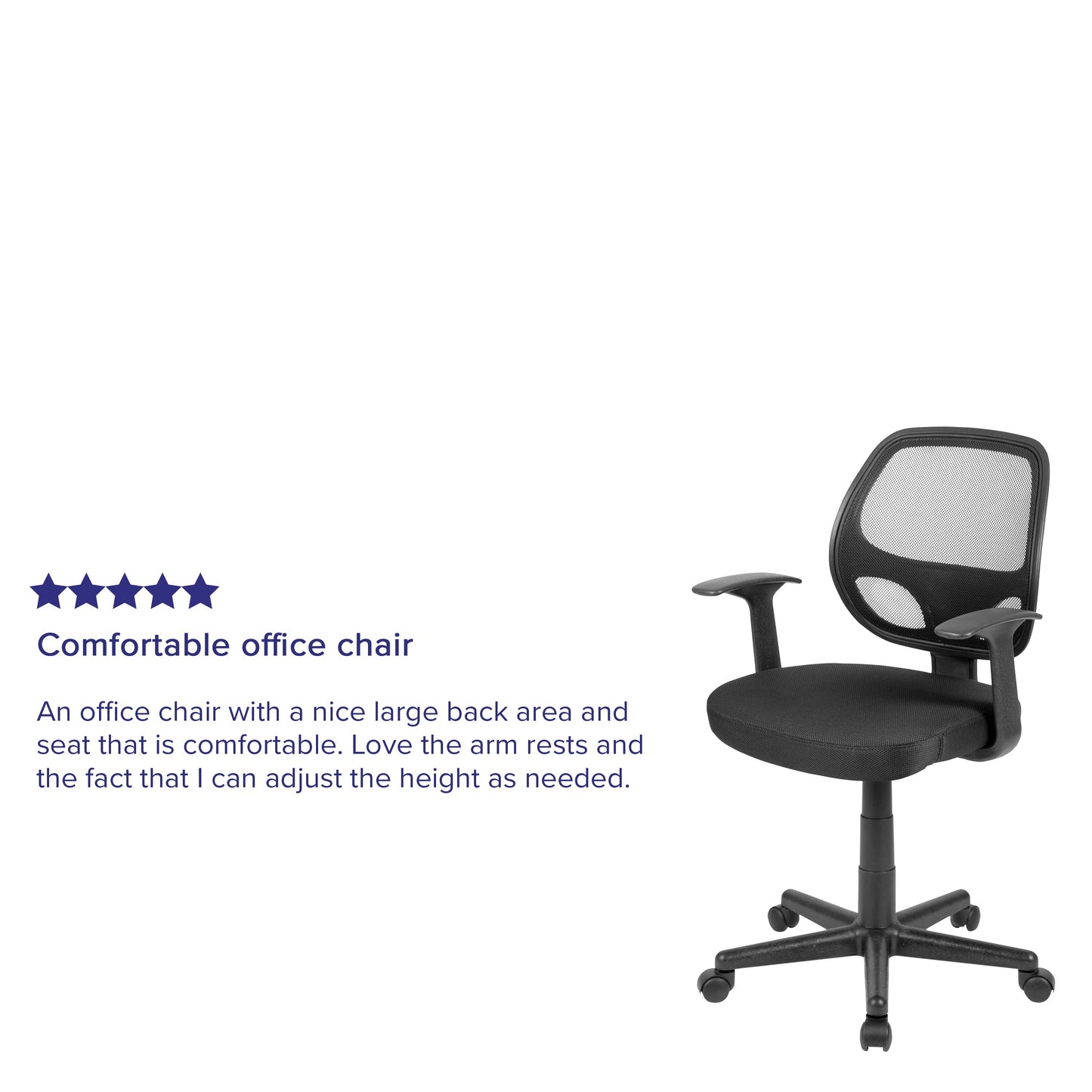 Mid-Back Black Mesh Task Chair LF-118P-T-BK-GG