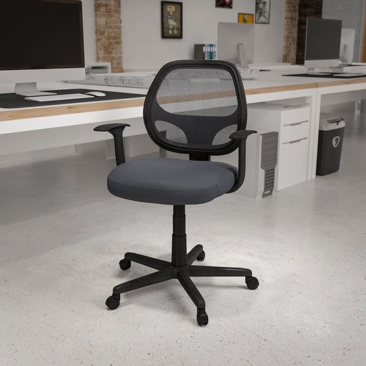 Mid-Back Gray Mesh Task Chair LF-118P-T-GY-GG