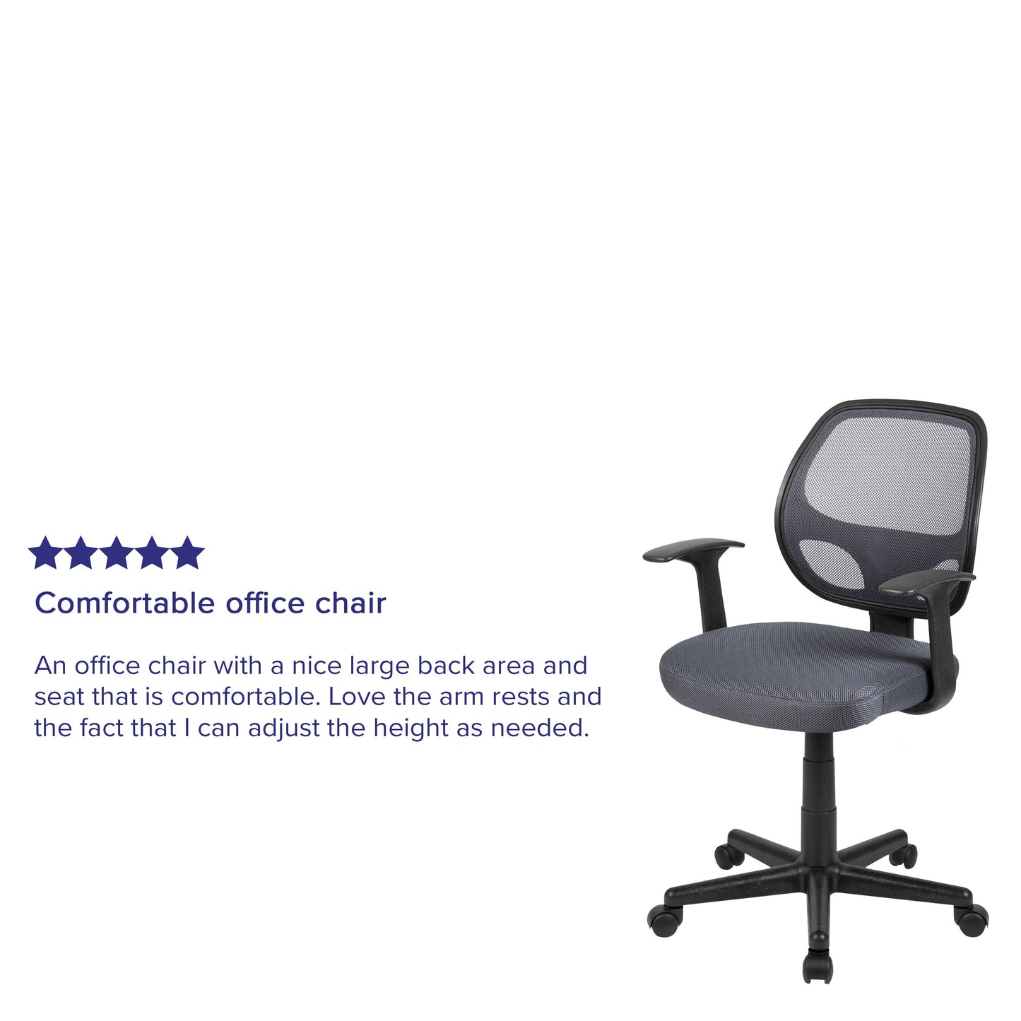 Mid-Back Gray Mesh Task Chair LF-118P-T-GY-GG